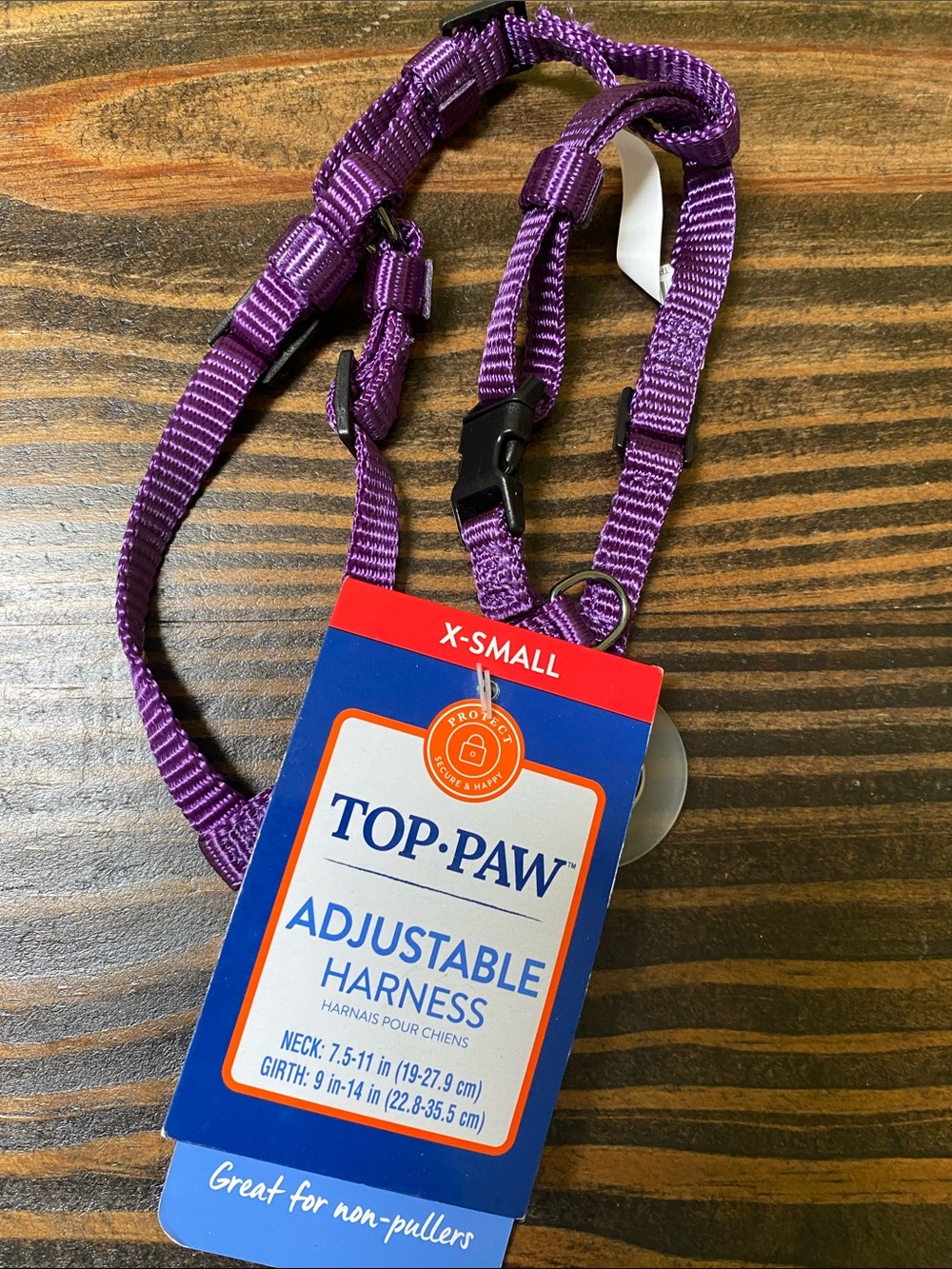 Top Paw Purple Adjustable Dog Harness NWT - size XS